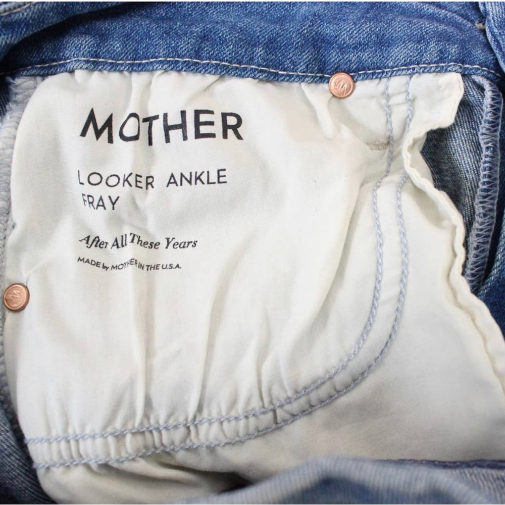 Mother The Looker Ankle Fray 'After All These Years' Skinny Jeans Size 26 - Picture 4 of 6